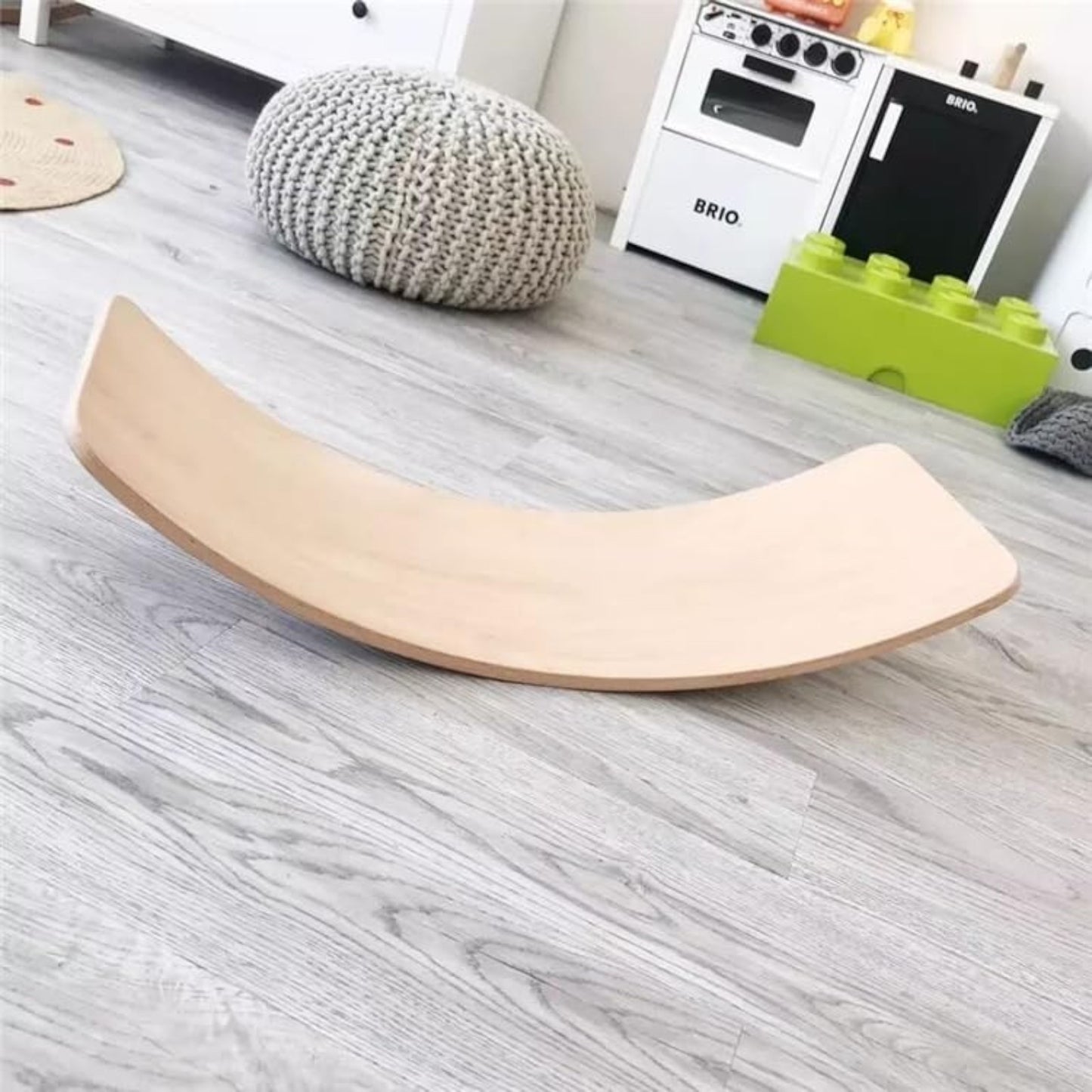 Дървена Дъска за Баланс Ginger Home – Безопасна Играчка за Деца, 82x30x15 см