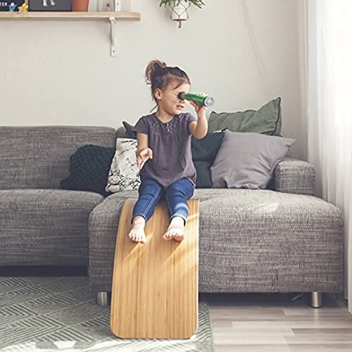 Дървена Дъска за Баланс Ginger Home – Безопасна Играчка за Деца, 82x30x15 см