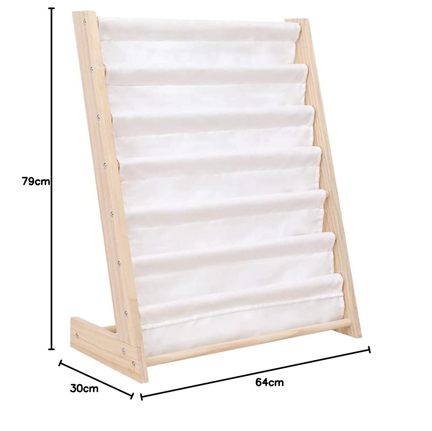 Wooden children's organizer with shelves for toys and books - DOGS