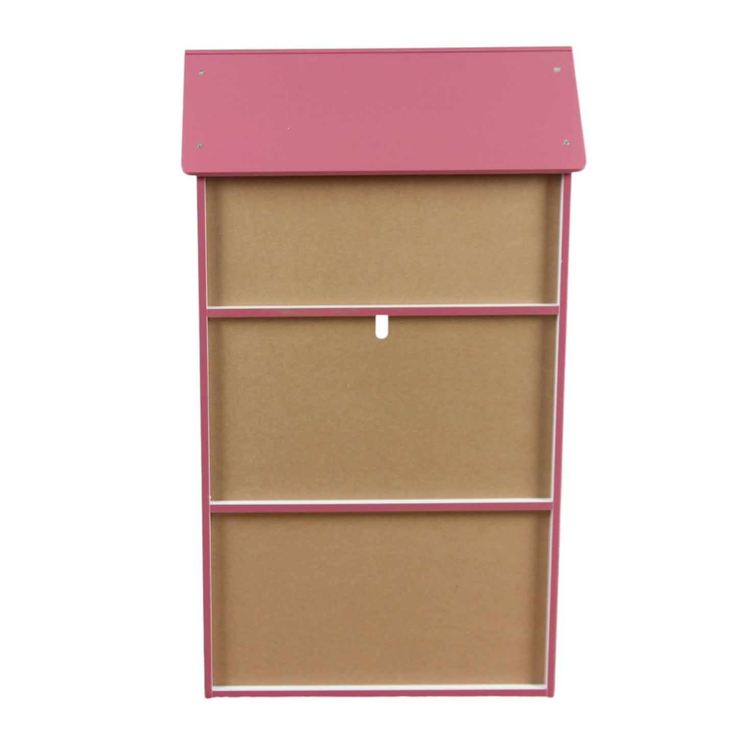 Детска етажерка GINGER HOME - Къщичка SUPER GIRL, Розова за съхранение на играчки и книжки
