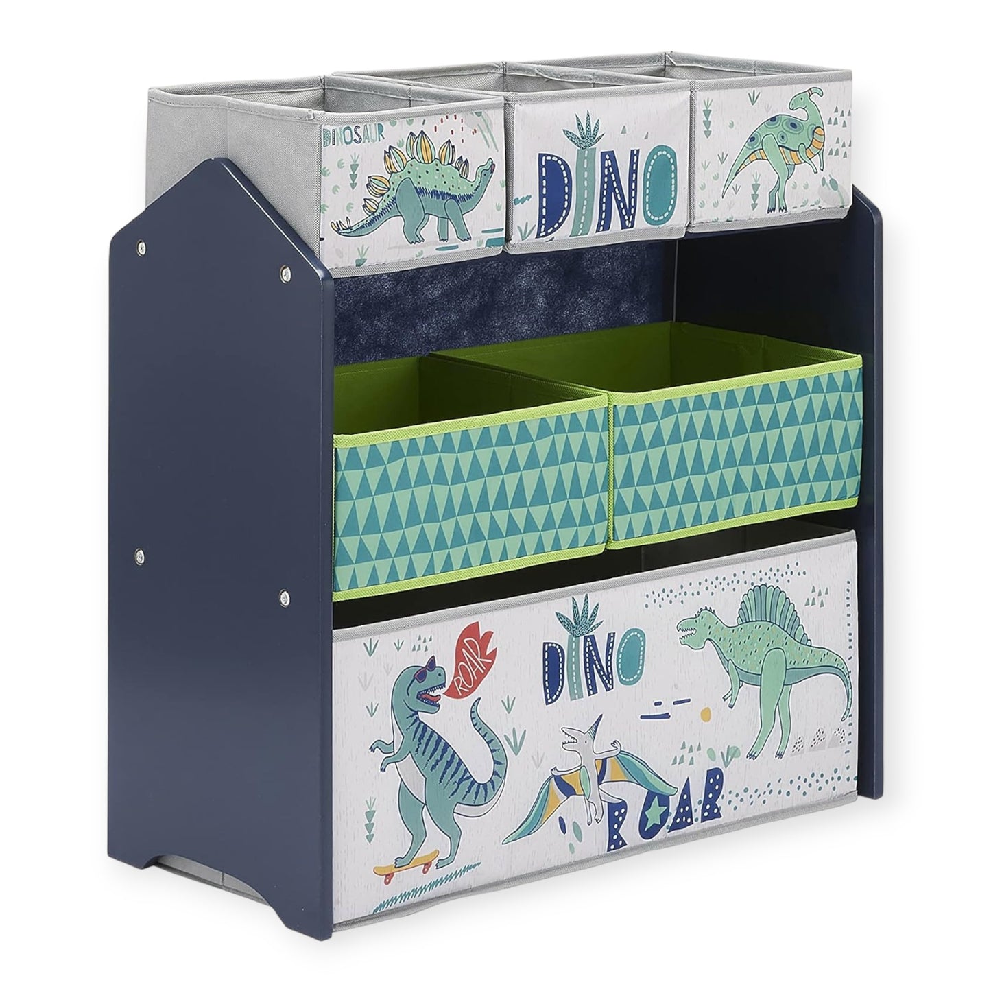 Детска Етажерка GINGER HOME, Органайзер за Играчки с Кутии за Съхранение DINOSAUR