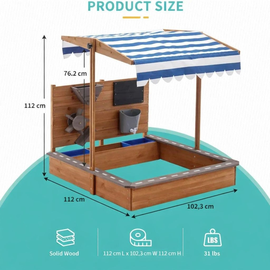 Детски пясъчник GINGER HOME – размери и конструкция