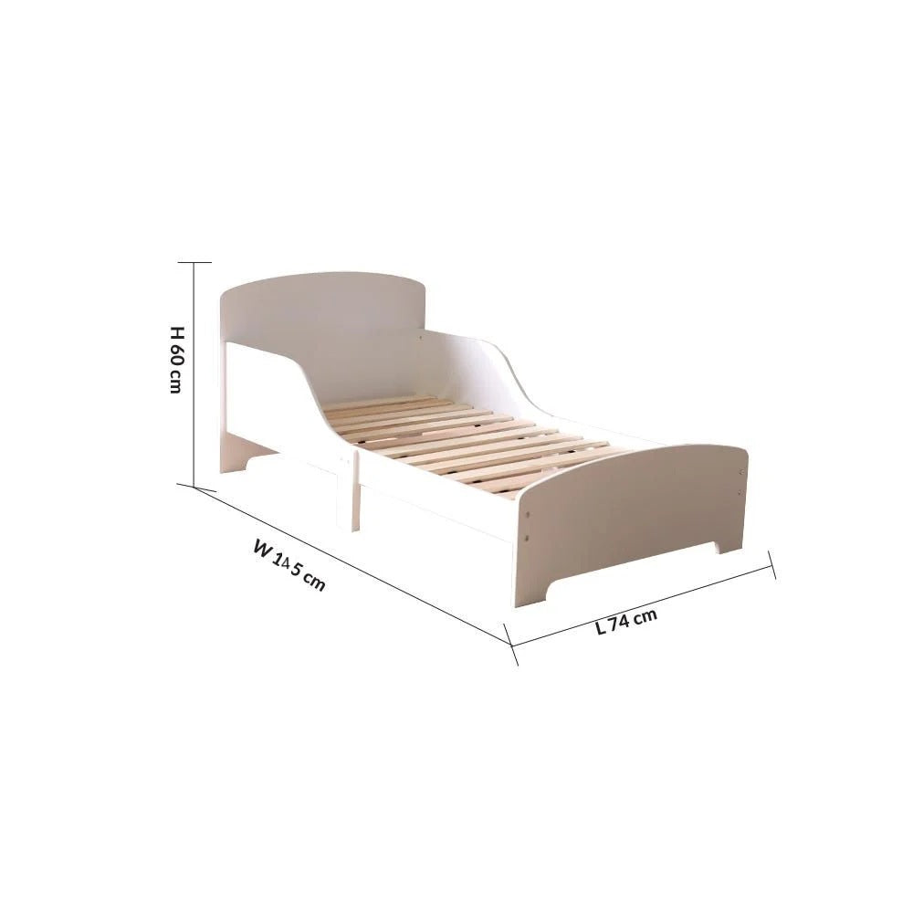 Детско Дървено Легло със Защита и Подматрачна Рамка 140/70 см – GINGER HOME