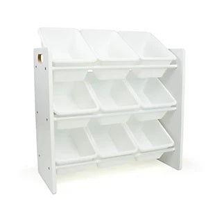 Етажерка за играчки GINGER HOME с 9 Кутии за Съхранение WHITE JWTR-3006