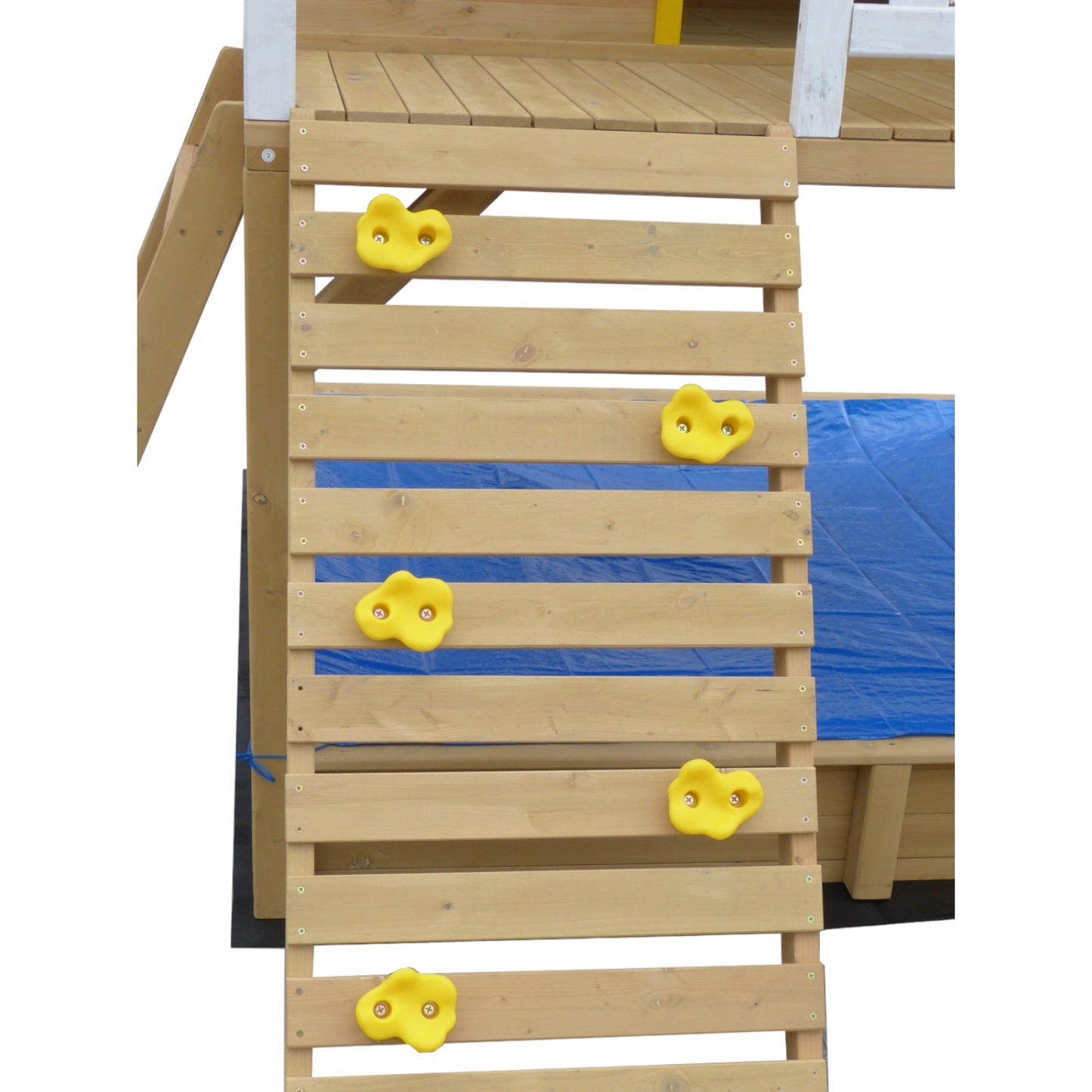 Голяма Детска Къща GINGER HOME с Пясъчник и Пързалка, за Игра на Открито в Двора и Градината, Дървена, 258х271.5х291 см.
