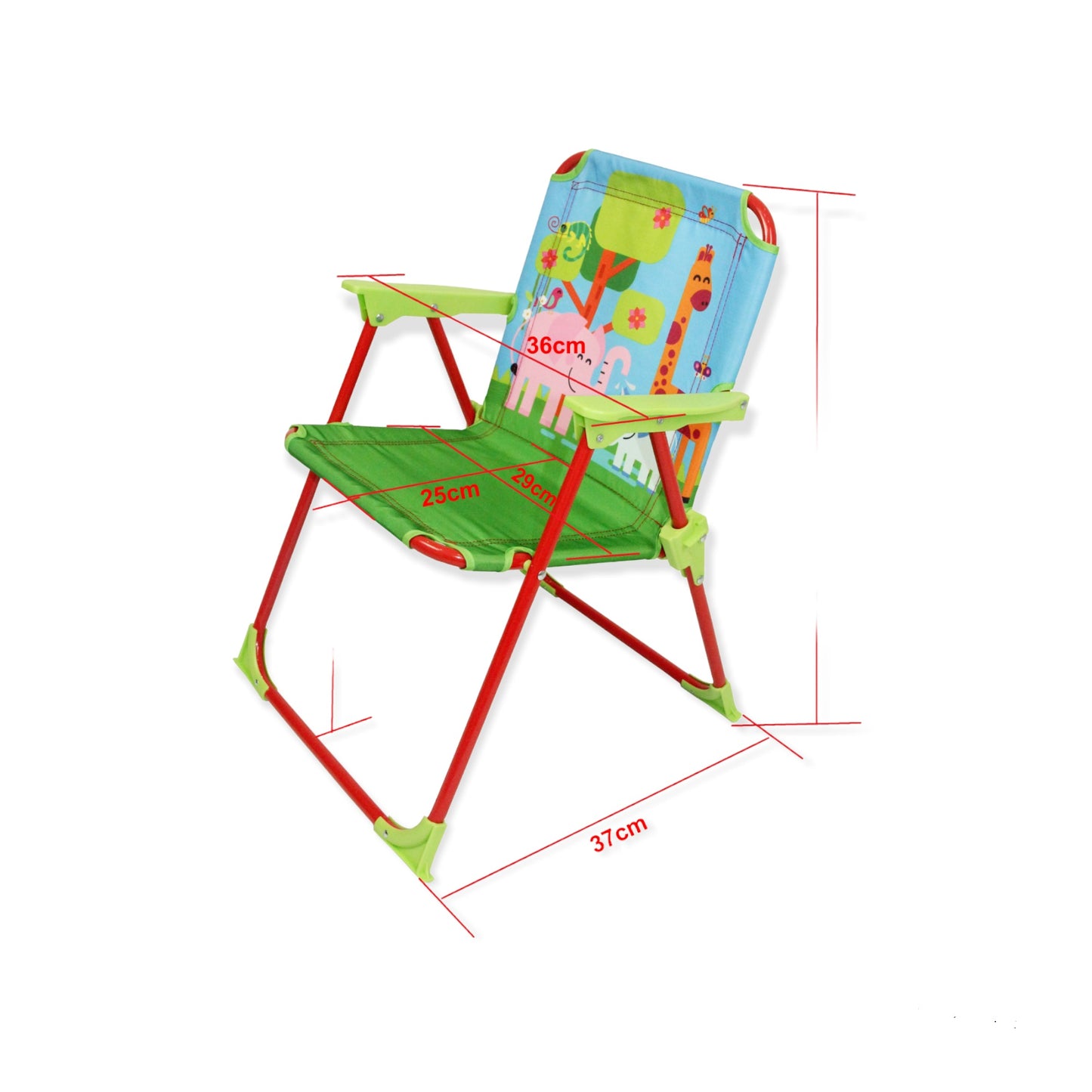 Children's folding chair TOFFY, with armrests - for the home, the garden and the beach
