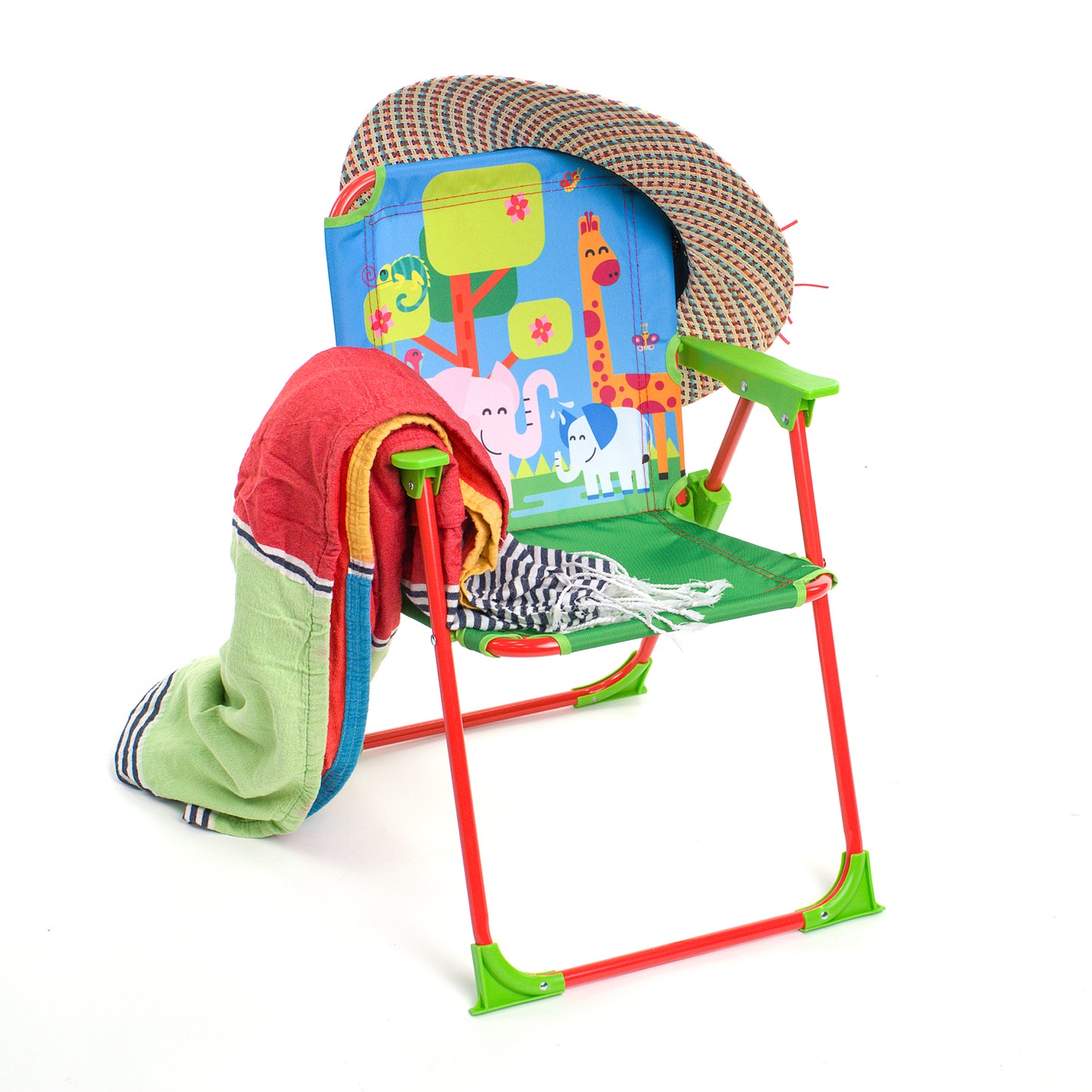 Children's folding chair TOFFY, with armrests - for the home, the garden and the beach