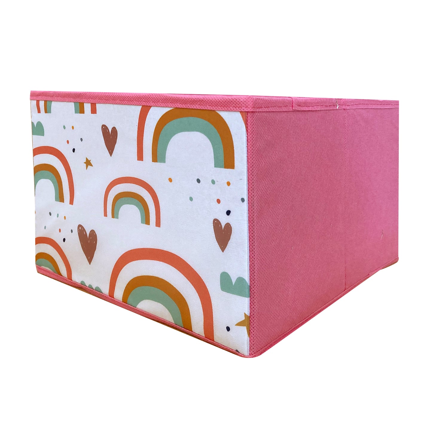 Wooden toy organizer on 3 levels with 9 textile baskets for storage - SUPER GIRL