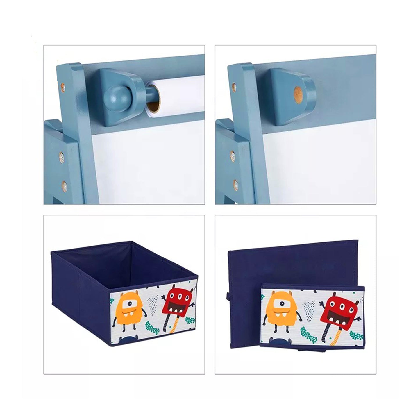 Children's wooden writing and drawing board, double-sided, with magnets - GHOSTS