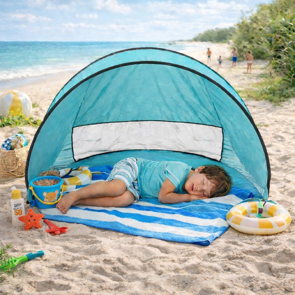 Детска палатка тип тента за почивка и сън на плажа