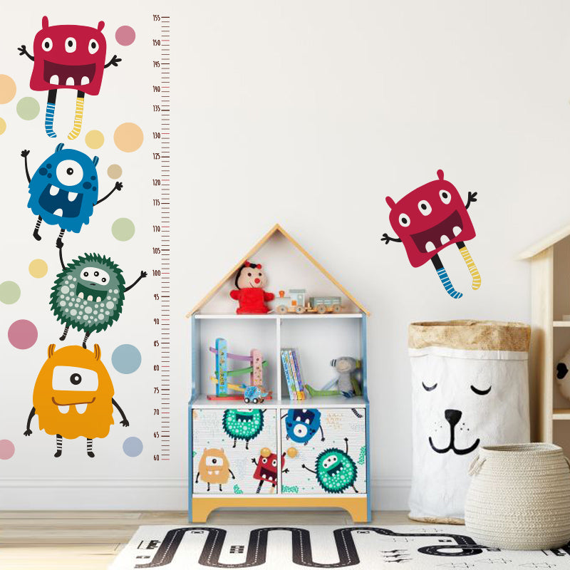 Комплект 4 броя стикери MONSTER за декорация на детска стая, стена, прозорец, мебели