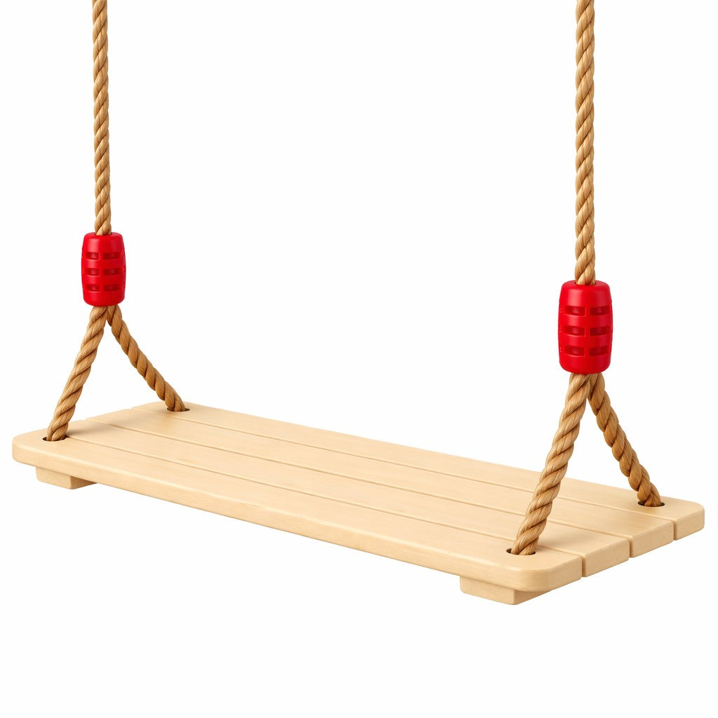 Странична перспектива на дървена детска люлка за игра на открито GINGER HOME