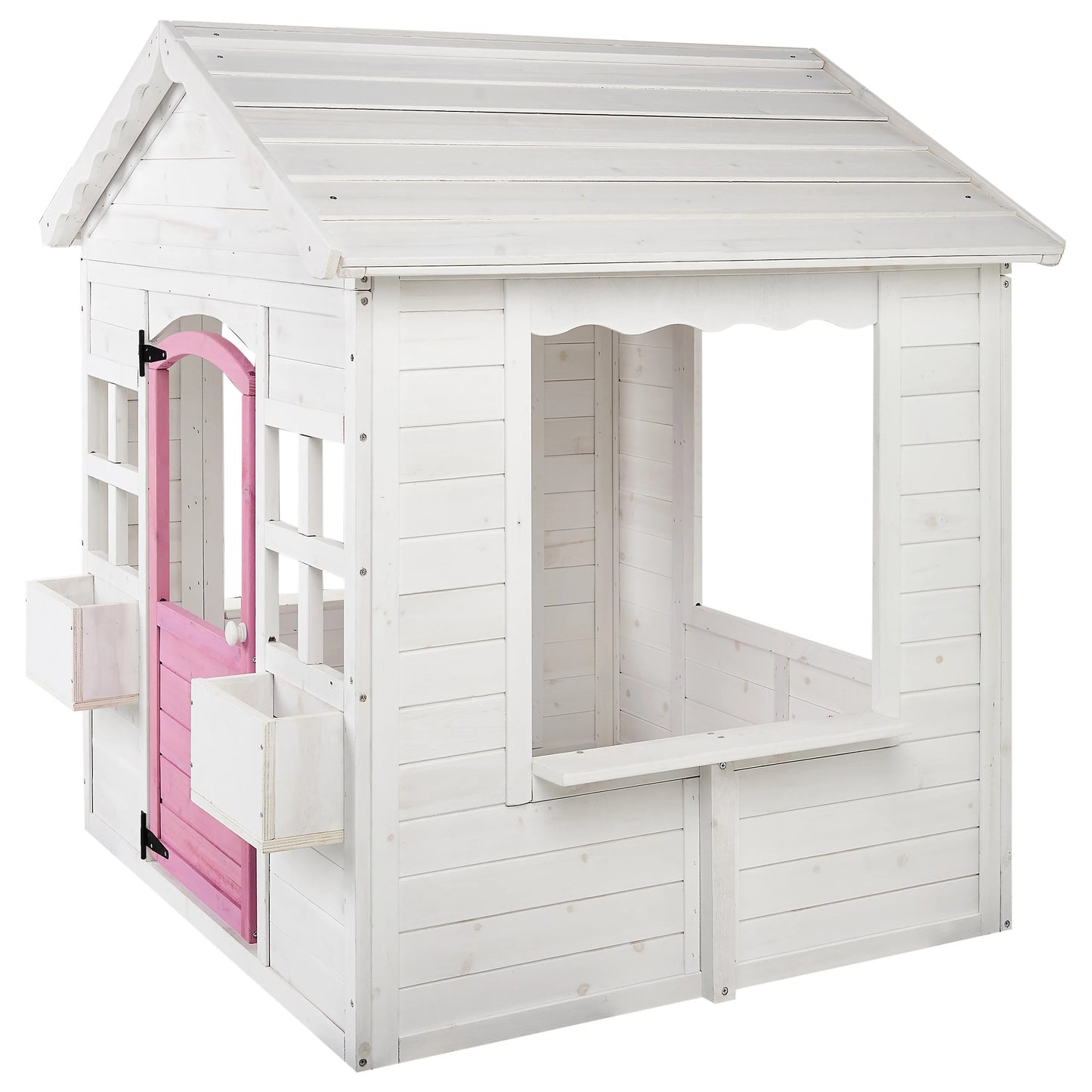 Детска дървена къщичка за игра GINGER HOME – ъглов изглед