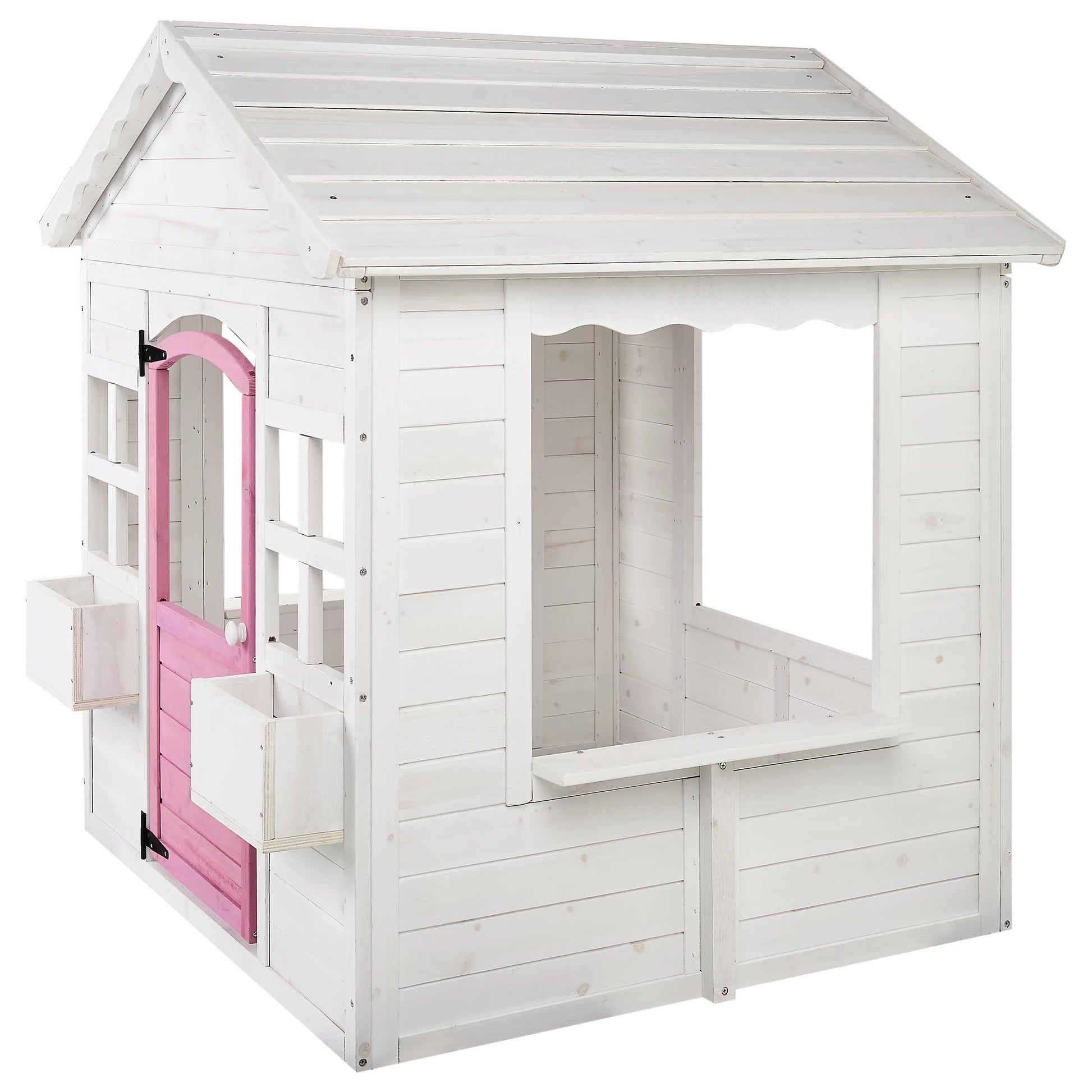 Детска дървена къщичка за игра GINGER HOME – ъглов изглед