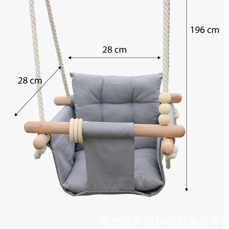 Размери на детска дървена люлка GINGER HOME Scandi 28x28x196 см