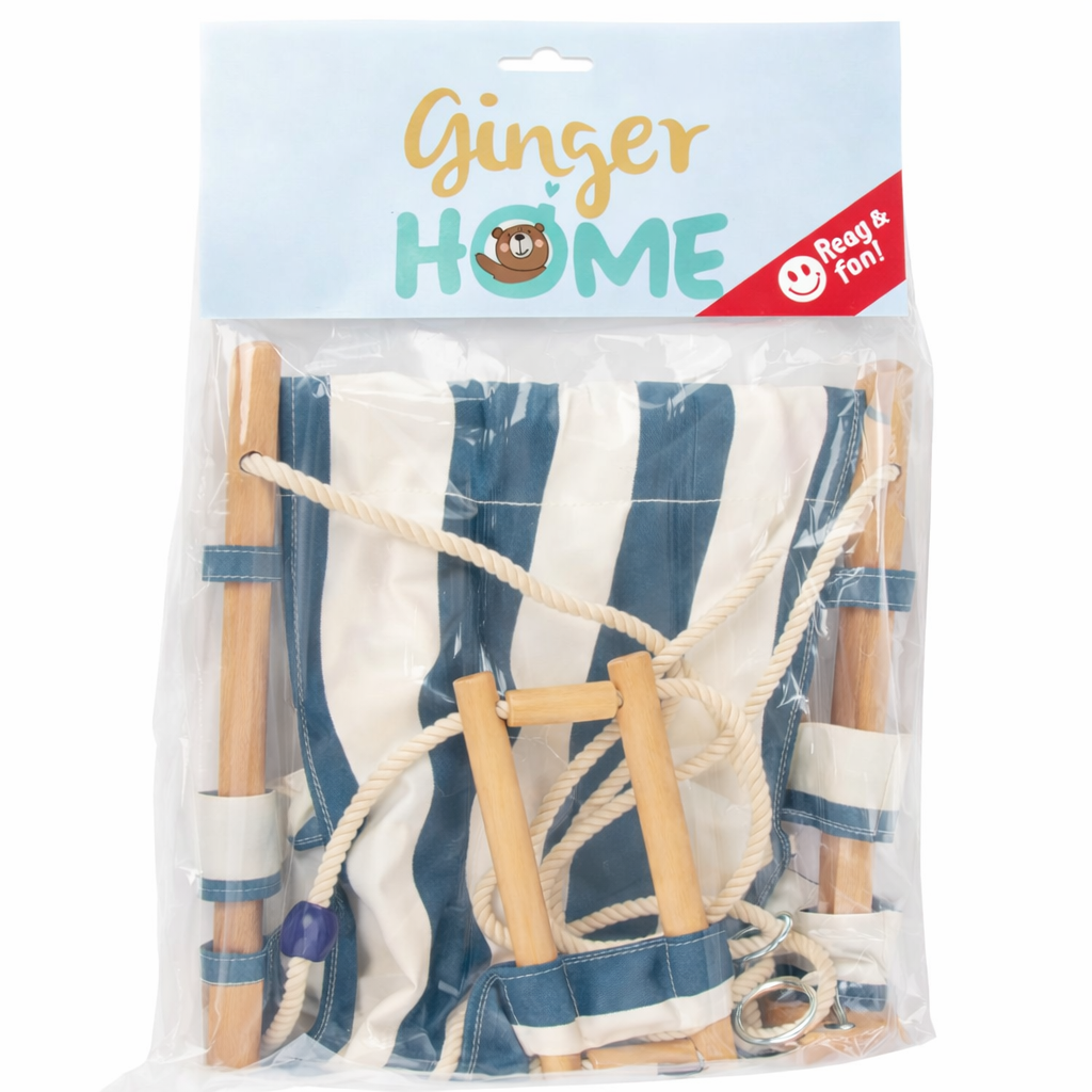 Опаковка на детска дървена люлка тип шезлонг GINGER HOME