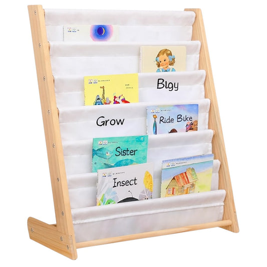 Wooden children's organizer with shelves for toys and books - DOGS