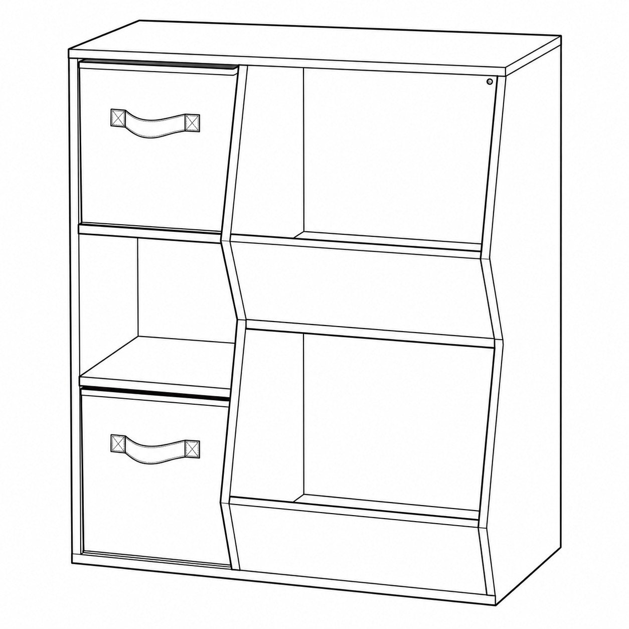 Технически чертеж на детска етажерка GINGER HOME JWTR-3247