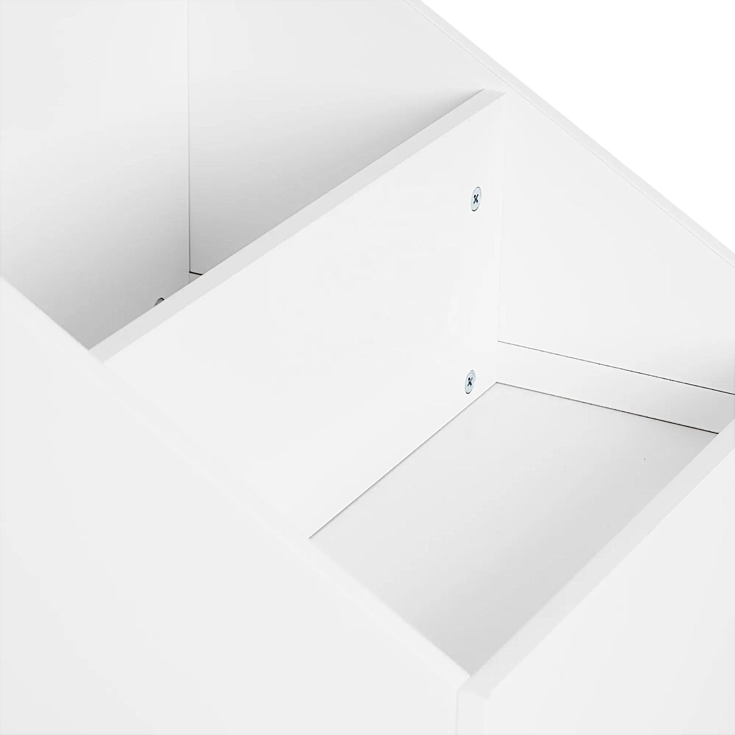 Детска Етажерка за Играчки и Книги GINGER HOME, Къща с Рафтoве и Дъска за Рисуване, Монтесори, Бяла, 72.5x40x95.8 см