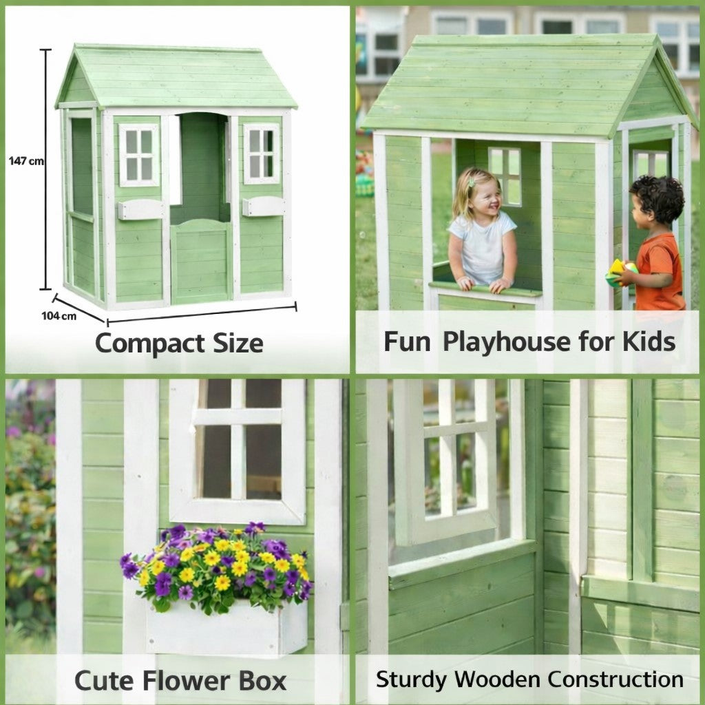 Технически изглед на детска къщичка за игра GINGER HOME за двор и градина