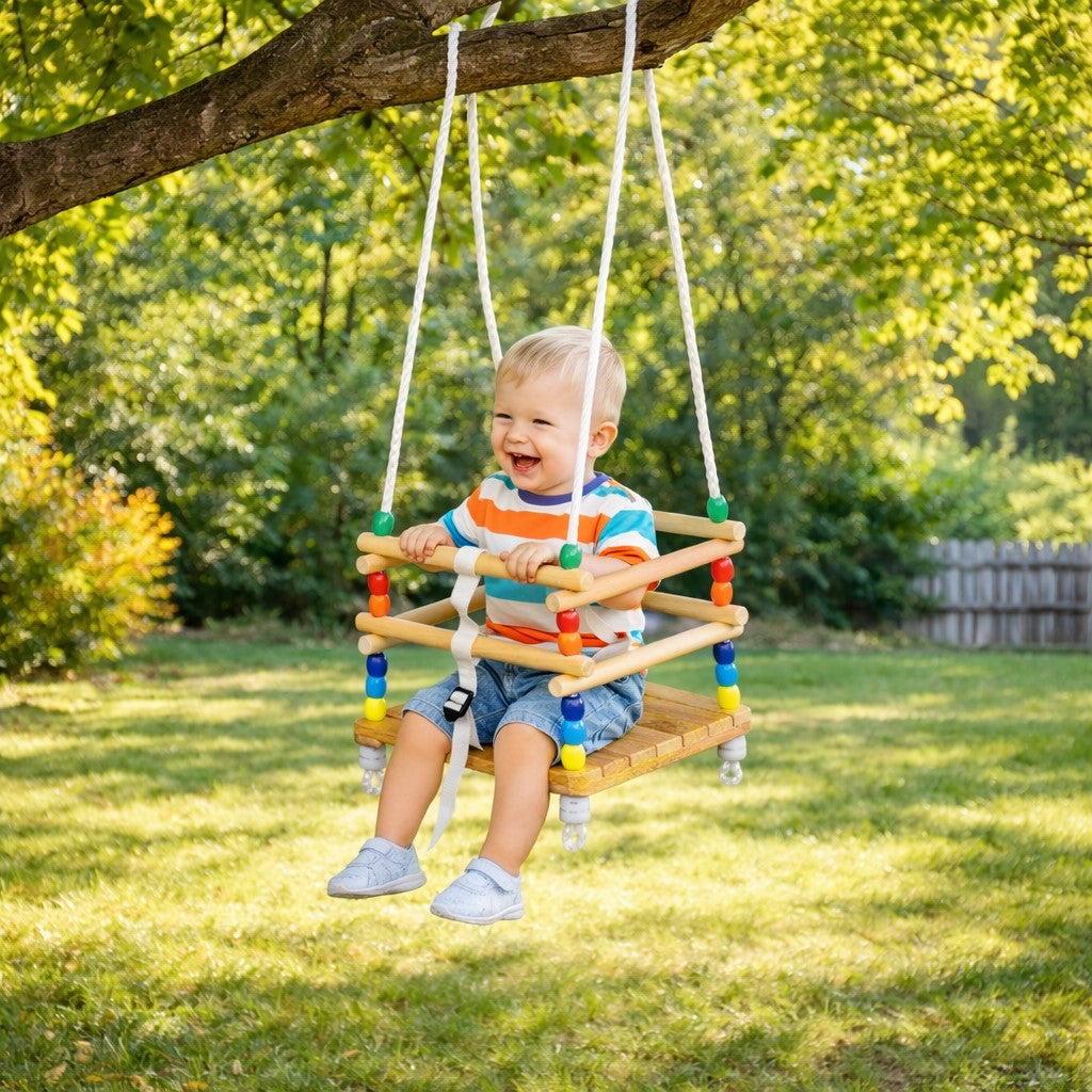 Детска люлка GINGER HOME на открито, стабилна конструкция за малки деца