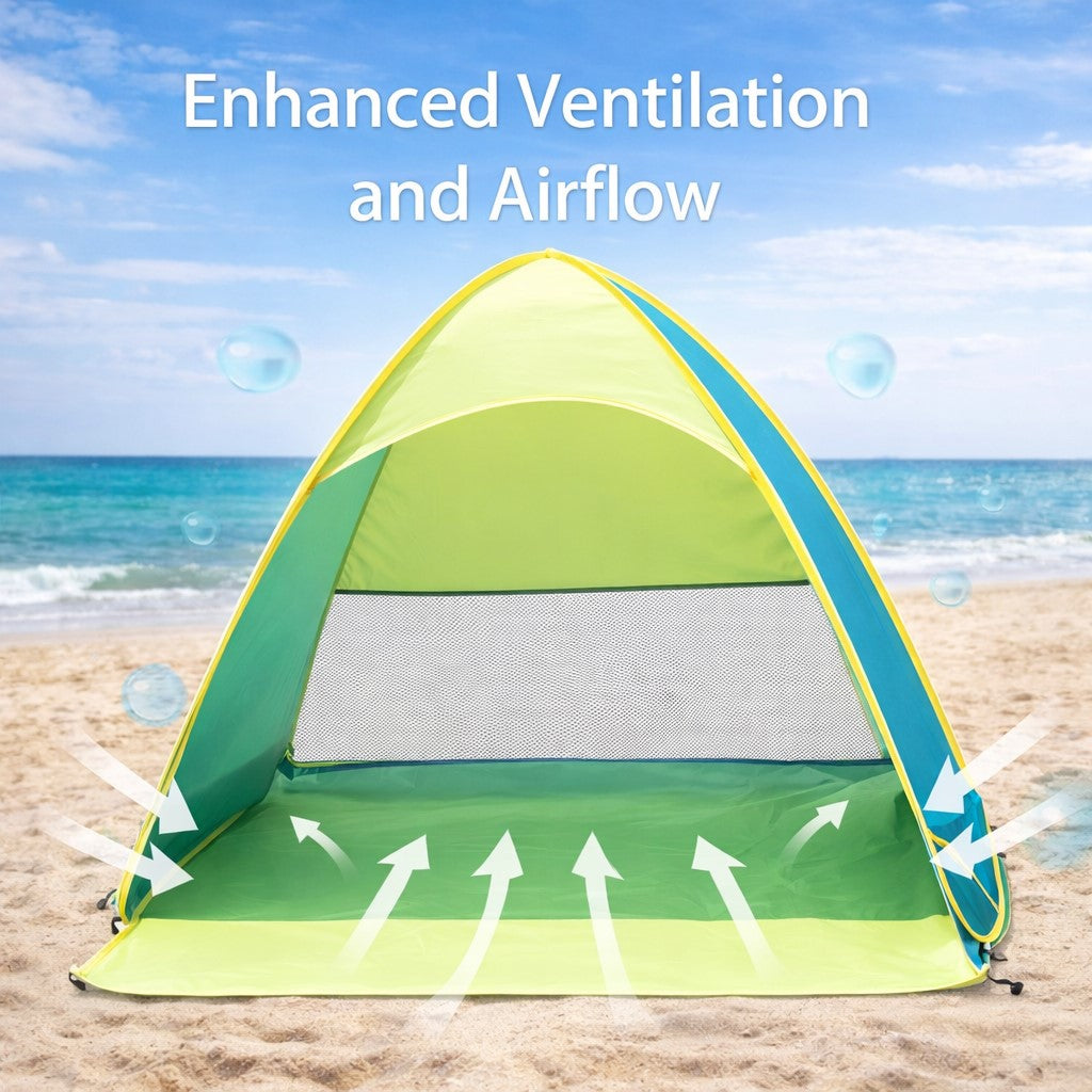 Детска pop-up палатка с мрежест прозорец за добра вентилация и комфорт
