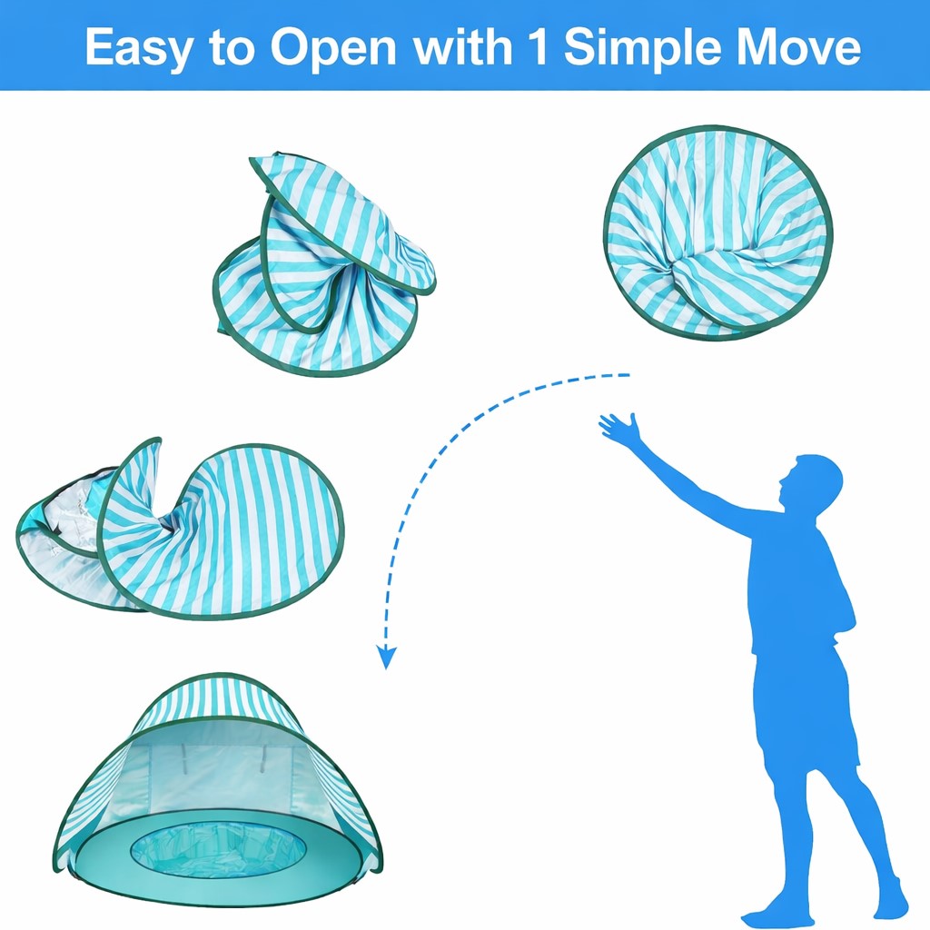 Pop-up механизъм за лесно отваряне на детска палатка за игра, GINGER HOME