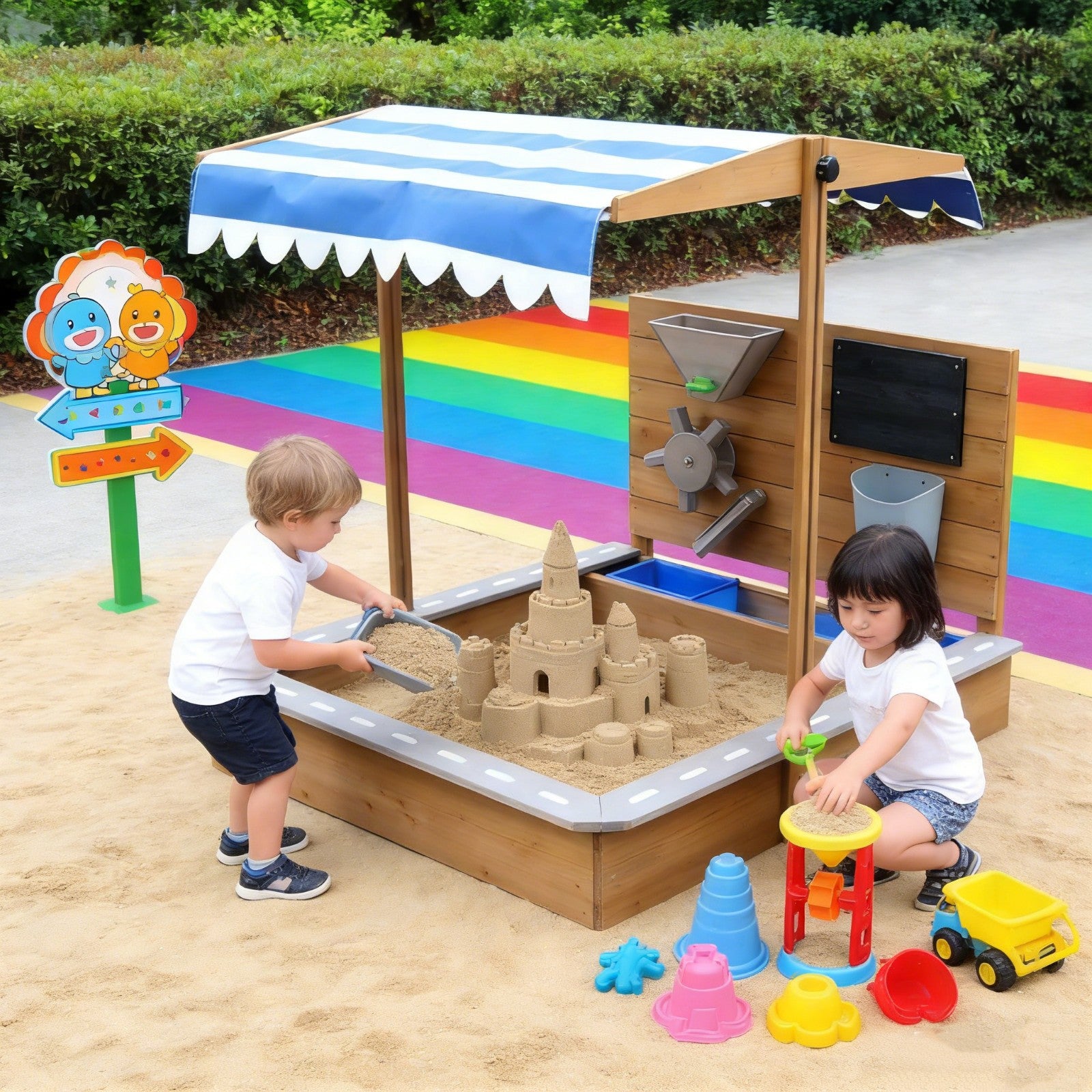 Детски пясъчник GINGER HOME в реална употреба на открито