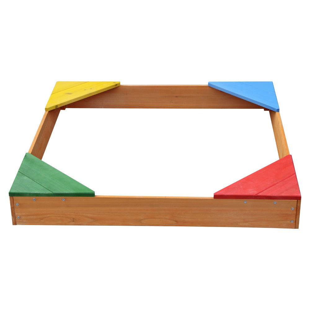 Детски дървен пясъчник GINGER HOME с покривало за външна употреба