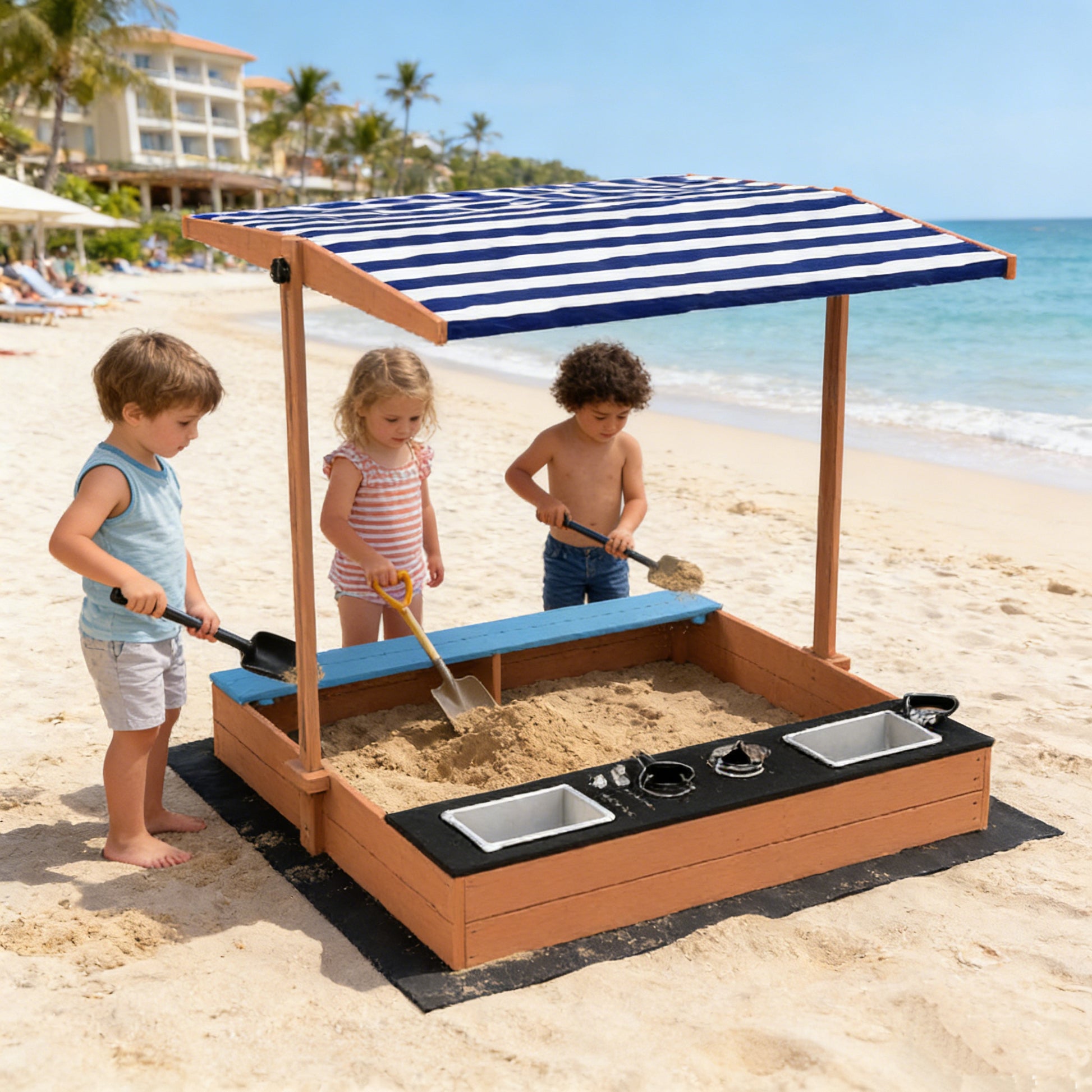 Текстилна подложка за основата на детски пясъчник GINGER HOME