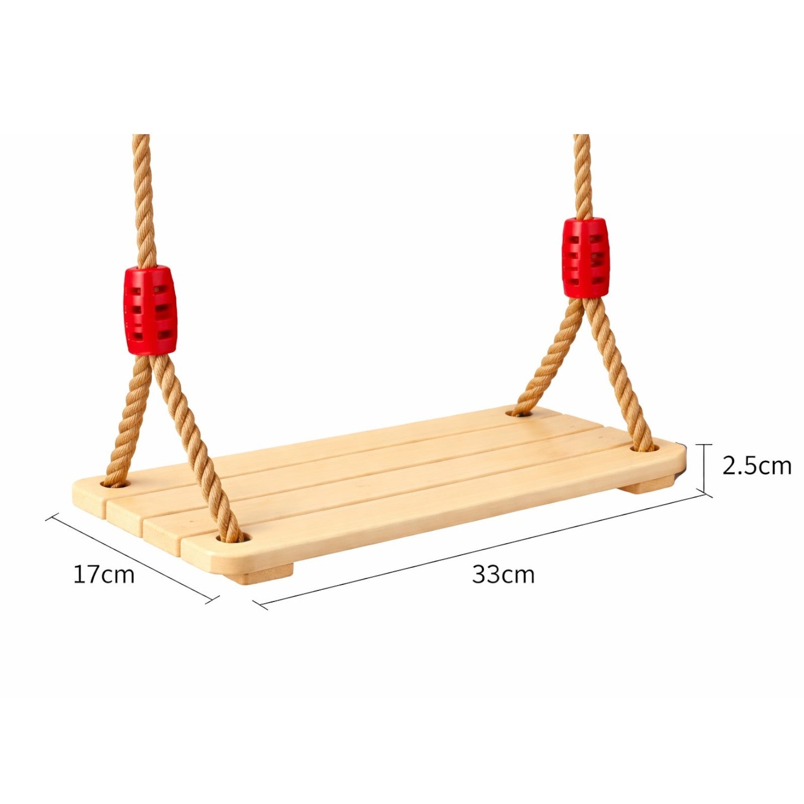 Размери на детска дървена люлка GINGER HOME 33x17x2.5 см