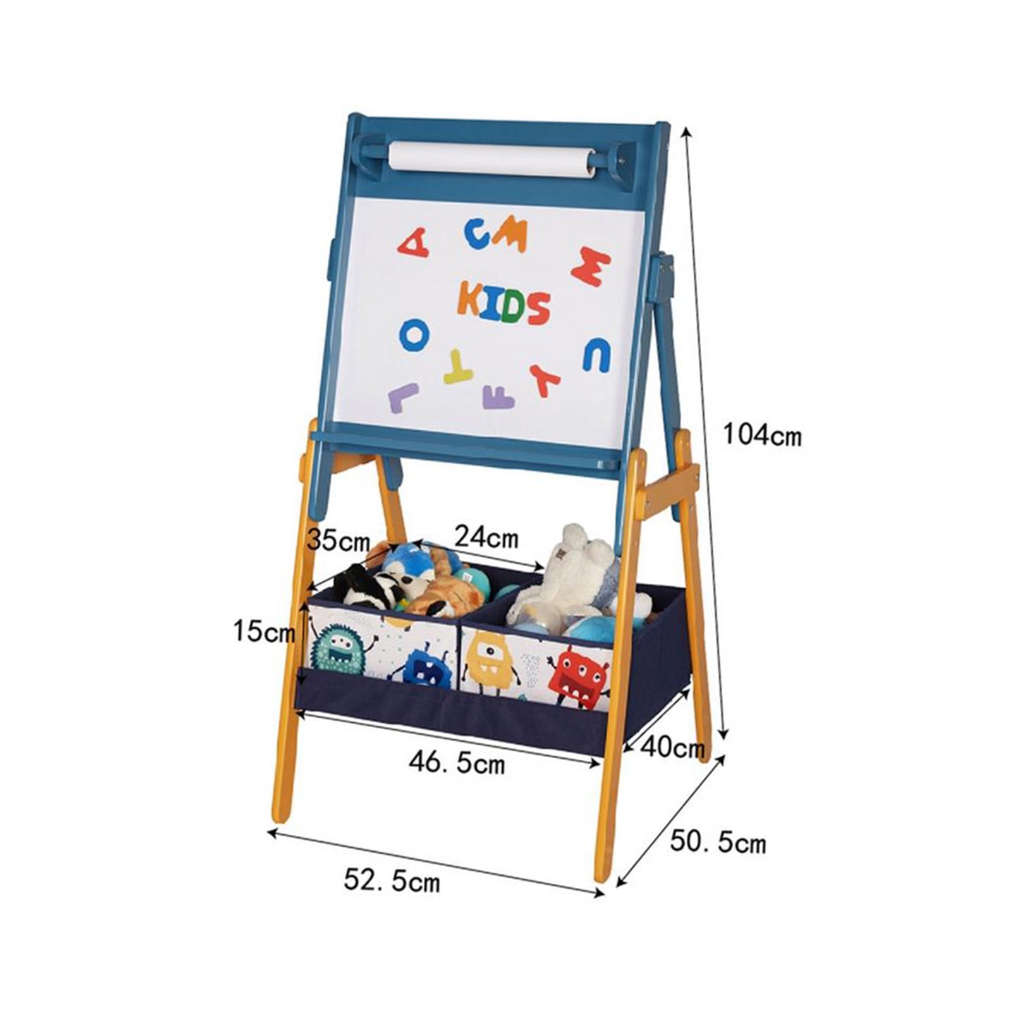 Children's wooden writing and drawing board, double-sided, with magnets - GHOSTS